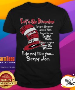 Funny Let's Go Brandon MAGA T-Shirt featuring bold text and patriotic colors, perfect for political humor enthusiasts.