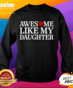Funny Parent Day quote sweatshirt featuring 'Awesome Like My Daughter' design, perfect for celebrating parenthood.