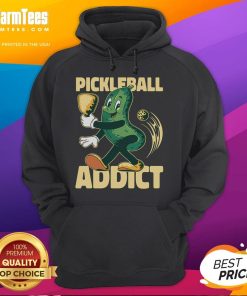 Funny pickleball addict vintage hoodie featuring a playful design, perfect for passionate pickleball players and fans.