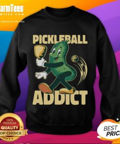 Funny pickleball addict vintage sweatshirt featuring a quirky design perfect for pickleball enthusiasts and casual wear.