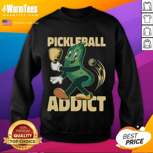 Funny pickleball addict vintage sweatshirt featuring a quirky design perfect for pickleball enthusiasts and casual wear.