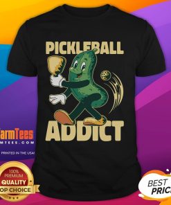 Funny Pickleball Addict Vintage T-Shirt featuring a humorous design perfect for pickleball enthusiasts and players.