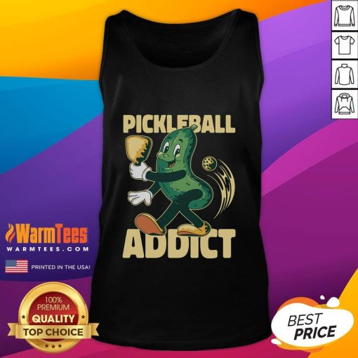 Funny pickleball addict vintage tank top featuring a playful design perfect for passionate pickleball enthusiasts.