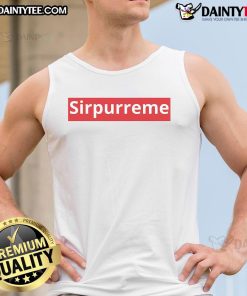 Funny Sirpurreme tank top featuring a humorous graphic design, perfect for casual wear and showcasing your fun style.