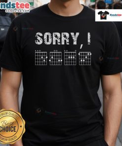 Funny Sorry I Dgaf Hidden Message Guitar Chords Lover T-Shirt in vibrant colors, perfect for music enthusiasts and humor lovers.