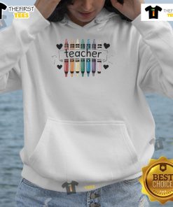 Funny teacher wearing a Temu hoodie, showcasing a playful style and humor in the classroom setting.