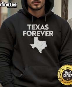 Funny Texas Forever hoodie featuring playful Texas state graphic, perfect for proud Texans and casual wear.