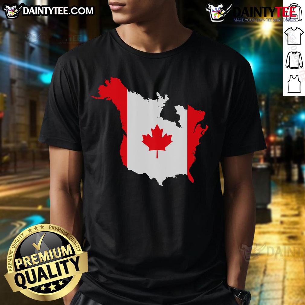 Funny The Usa Canada'S 11Th Province Canada Flag T Shirt Funny USA Canadas 11th Province Canada flag T-shirt featuring a playful design celebrating Canadian humor.