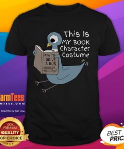 Kids reading t-shirt featuring a funny pigeon book character costume design, perfect for young readers and book lovers.