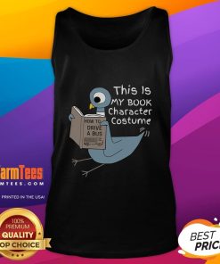 Kids wearing a funny pigeon costume tank top for reading, showcasing a unique book character theme.