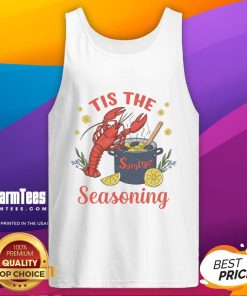Alt Text: Funny Tis The Summer Seasoning Crawfish Tank Top featuring a playful design, perfect for summer seafood lovers.