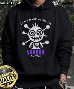 Funny voodoo doll hoodie for Mardi Gras in New Orleans, perfect for a sarcastic Halloween look.