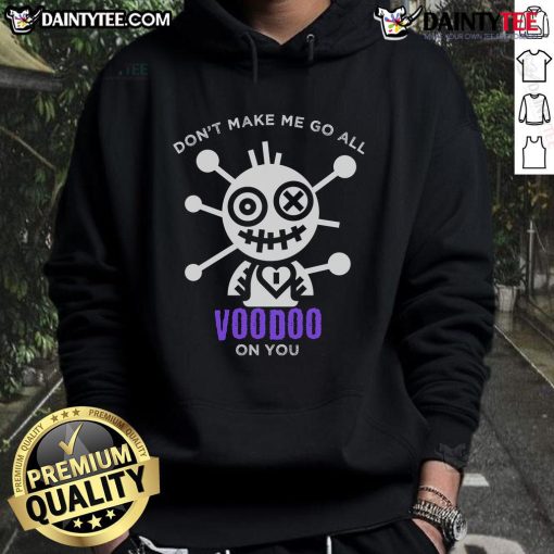 Funny voodoo doll hoodie for Mardi Gras in New Orleans, perfect for a sarcastic Halloween look.