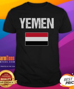 Funny Yemen Flag T-Shirt featuring a playful design of the Yemen national flag for casual and humorous wear.