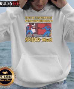 Funny Your Friendly Neighborhood Spider-Man Pointing Meme Hoodie featuring iconic comic art design on a stylish hoodie.