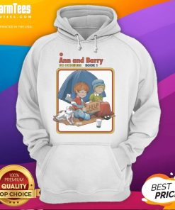 Alt Text: Good Ann and Barry Go Homeless Book 1 Waterford Whispers hoodie featuring vibrant design and engaging artwork.