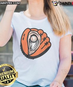 Alt Text: New Good Baysox Chesapeake Oyster Catchers ladies tee logo featuring vibrant design and colors.