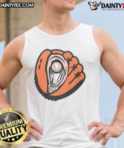 Good Baysox Chesapeake Oyster Catchers new logo tank top featuring vibrant colors and sporty design for fans.