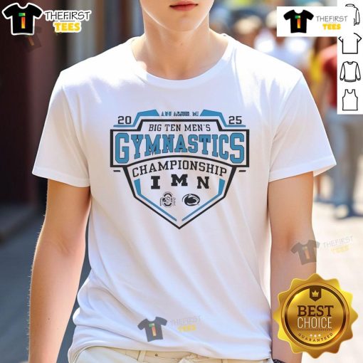 Good Big Ten 2025 Big Ten Men's Gymnastics Tournament T-Shirt design featuring vibrant graphics and team colors.