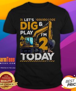 Good Birthday Boy 2 Construction 2nd Birthday Excavator T-Shirt featuring a colorful excavator design for boys.