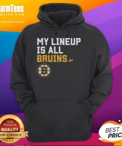 Good Boston Bruins My Lineup Hoodie featuring team colors and logo, perfect for fans and stylish game day attire.