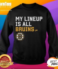 Alt Text: Cozy Good Boston Bruins My Lineup sweatshirt featuring team logo, perfect for fans and game day attire.