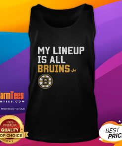 Alt Text: Good Boston Bruins My Lineup Tank Top featuring bold team colors and logo, perfect for hockey fans.