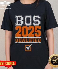 Alt Text: Ladies' tee for the 2025 Good Boston Qualified Annual Race Marathon featuring vibrant design and breathable fabric.