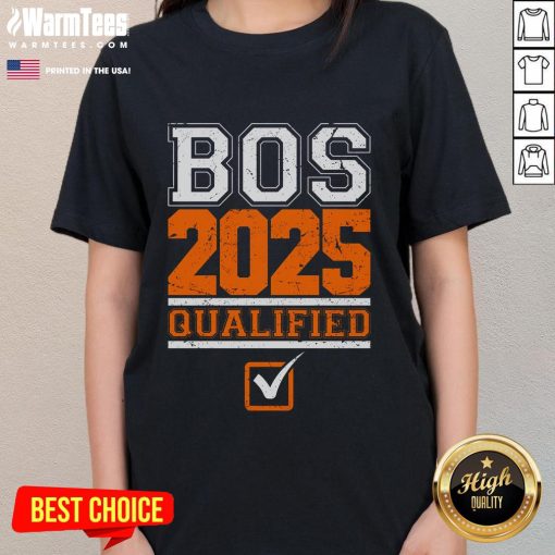 Alt Text: Ladies' tee for the 2025 Good Boston Qualified Annual Race Marathon featuring vibrant design and breathable fabric.