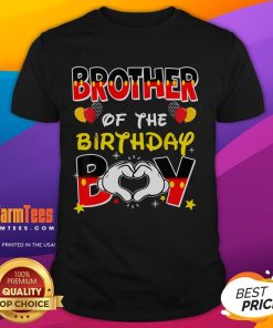 Good Brother Of The Birthday Boy Family T-Shirt featuring fun graphics, perfect for birthday celebrations and family gatherings.