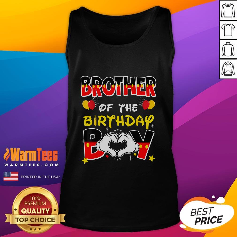 Good Brother Of The Birthday Boy Family Tank Top Good Brother of the Birthday Boy family tank top worn at a birthday celebration, showcasing festive vibes and family fun.