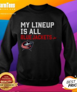 Good Columbus Blue Jackets My Lineup Sweatshirt featuring team colors and logo, perfect for fans and game day attire.