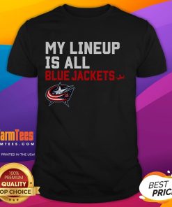 Good Columbus Blue Jackets My Lineup T-Shirt featuring vibrant team colors and logo, perfect for fans and game day wear.