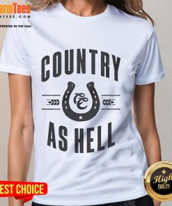 Good Cornbread Cowboi Horseshoe Country As Ladies Tee showcasing a stylish western design for women.