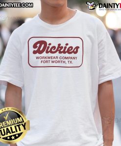 Alt Text: Good Dickies Workwear Company Fort Worth TX t-shirt featuring a classic logo design in a comfortable fit.