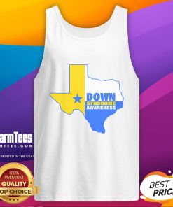 Good Down Syndrome Awareness Texas State tank top featuring vibrant design promoting inclusivity and support for Down syndrome.