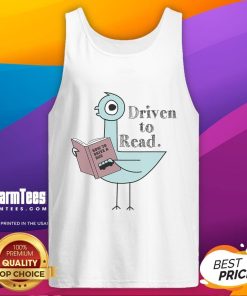 Cute pigeon in a tank top reading books, showcasing a good-driven-to-read theme with charming literary vibes.