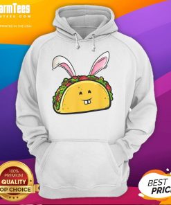 Good Easter taco with bunny ears on a vibrant hoodie for taco lovers celebrating Easter.