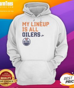 Good Edmonton Oilers My Lineup Is All Logo Hoodie featuring team colors and logo, perfect for fans and casual wear.