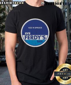 Good Ferdy's Bar 435 N Spruce T-Shirt featuring a stylish design for bar enthusiasts and fans of local apparel.