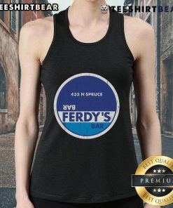 Good Ferdy's Bar tank top displaying vibrant design, perfect for summer style, available at 435 N Spruce.