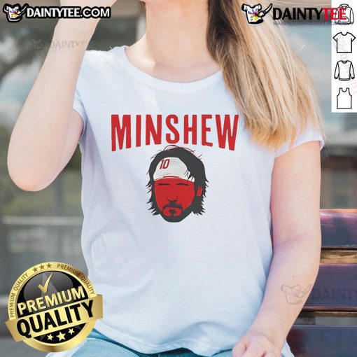 Good Gardner Minshew Kansas City Chiefs NFL football big face head ladies tee showcasing team spirit and style.