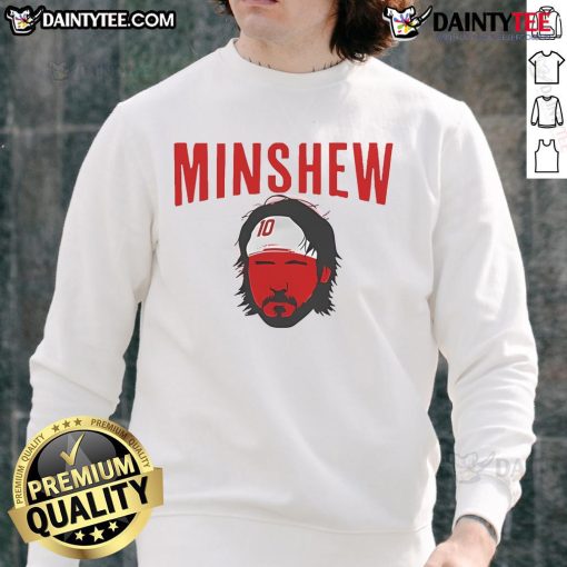 Good Gardner Minshew Kansas City Chiefs NFL football big face head sweatshirt featuring vibrant team colors and logo.
