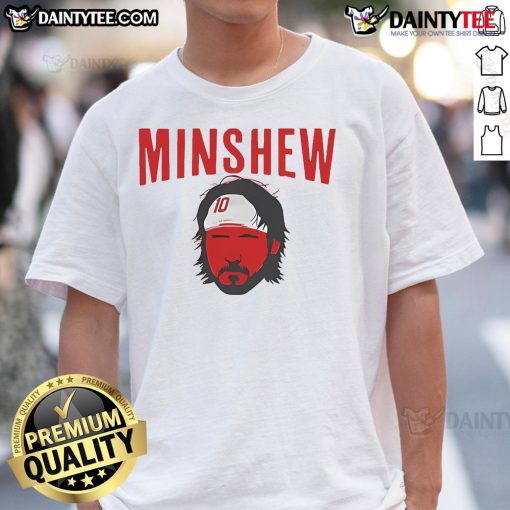 Gardner Minshew Kansas City Chiefs NFL football big face head t-shirt featuring vibrant graphics and team colors.