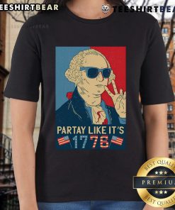 Good George Washington Party Like It's 1776 Ladies Tee featuring a vintage design for patriotic celebrations.