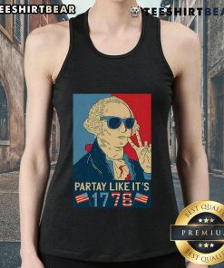 Good George Washington Party Like It's 1776 tank top featuring a vintage patriotic design for summer celebrations.