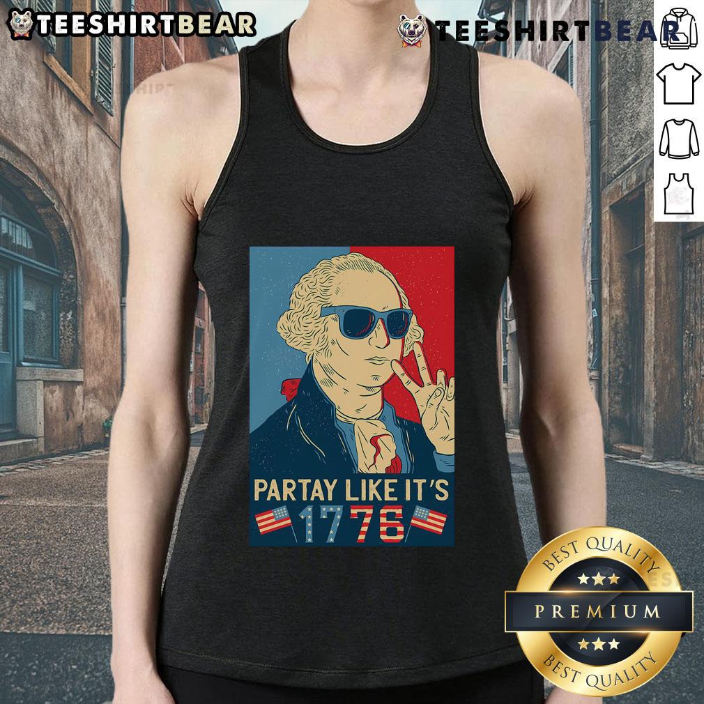 Good George Washington Party Like Its 1776 Tank Top Good George Washington Party Like It's 1776 tank top featuring a vintage patriotic design for summer celebrations.