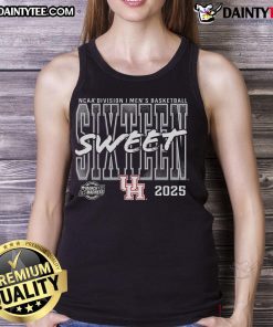 Alt Text: Stylish Good Houston Cougars 2025 NCAA Men's Basketball Tournament Sweet 16 tank top for March Madness fans.