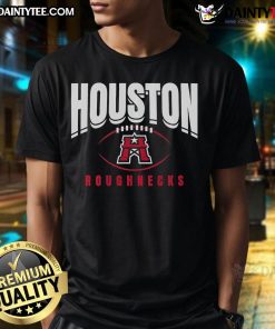 Good Houston Roughnecks football outline logo T-shirt featuring a sleek design for fans of the XFL team.
