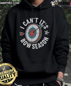Good I Cant Its Bow Season Archer Hoodie in forest green, perfect for archery enthusiasts and outdoor activities.